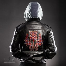 Scottish Wishart Dress Clan Scottish Thistle Tartan Leather Jacket