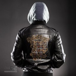Scottish Cameron of Erracht Weathered Clan Scottish Legend Lion Tartan Leather Jacket