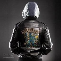 Scottish Campbell Ancient 01 Clan Crest Scottish Legend Lion Tartan Leather Jacket