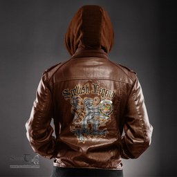 Scottish Douglas Grey Modern Clan Crest Scottish Legend Lion Tartan Leather Jacket
