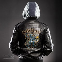 Scottish Campbell Dress Ancient Clan Crest Scottish Legend Lion Tartan Leather Jacket