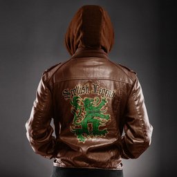 Scottish Don Tribe of Mar Clan Scottish Legend Lion Tartan Leather Jacket