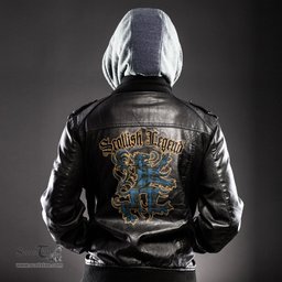 Scottish Cockburn Modern Clan Scottish Legend Lion Tartan Leather Jacket