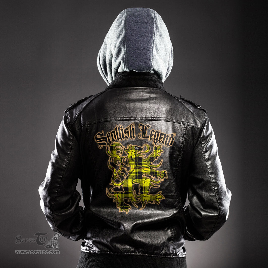 Scottish MacLeod of Lewis Modern Clan Scottish Legend Lion Tartan Leather Jacket