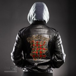 Scottish Lennox Modern Clan Scottish Legend Lion Tartan Leather Jacket
