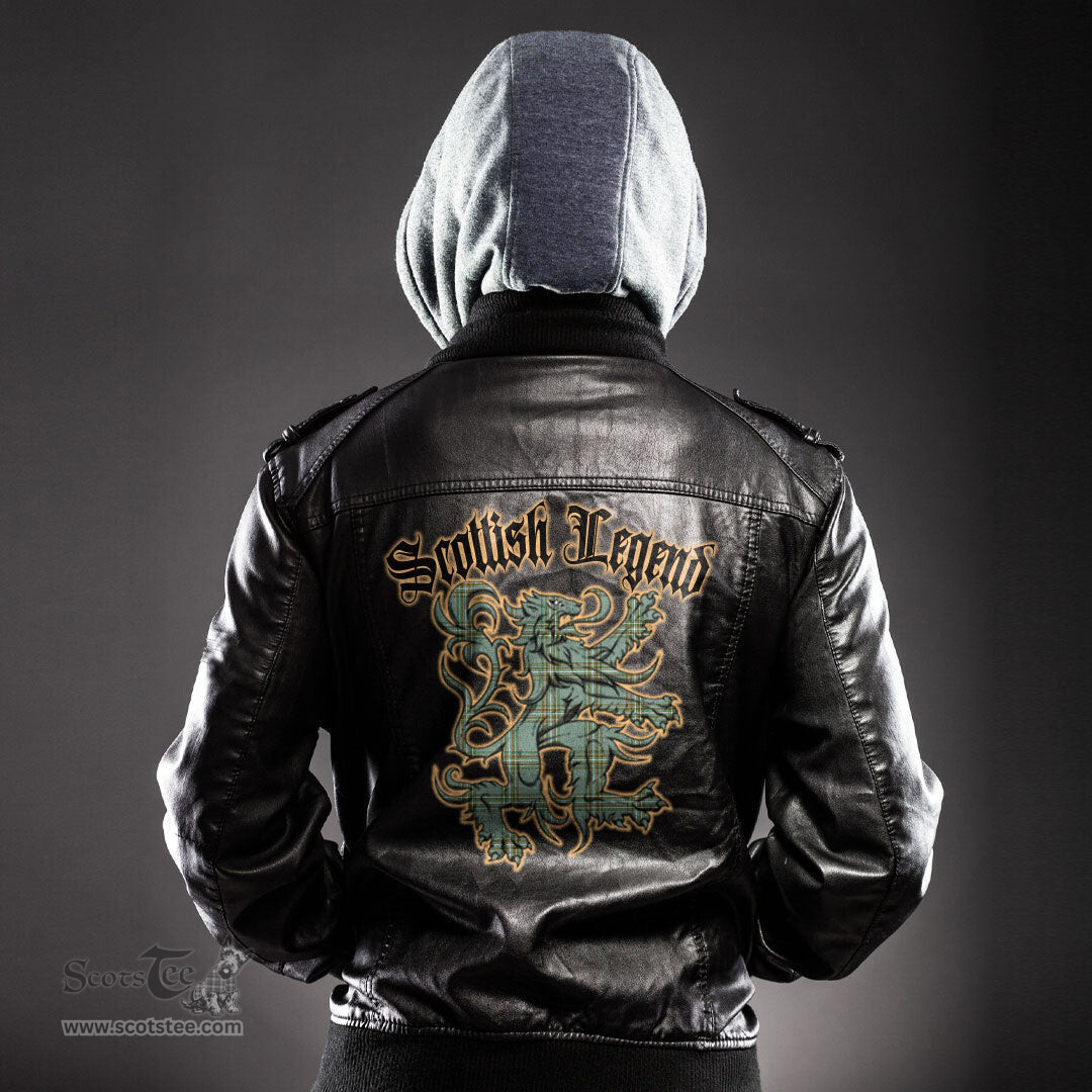 Scottish Kelly Dress Clan Scottish Legend Lion Tartan Leather Jacket