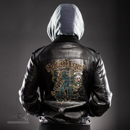Scottish Kennedy Modern Clan Crest Scottish Legend Lion Tartan Leather Jacket