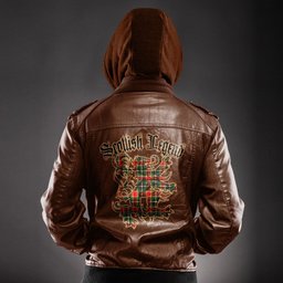 Scottish MacLachlan Hunting Modern Clan Scottish Legend Lion Tartan Leather Jacket