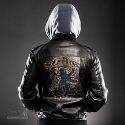 Scottish MacKinlay Modern Clan Scottish Legend Lion Tartan Leather Jacket