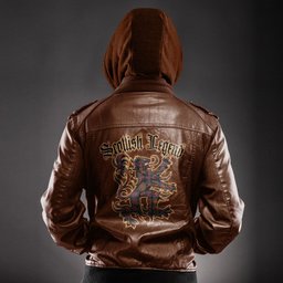 Scottish MacDuff Hunting Modern Clan Scottish Legend Lion Tartan Leather Jacket