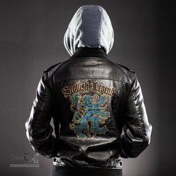 Scottish MacIntyre Hunting Ancient Clan Scottish Legend Lion Tartan Leather Jacket