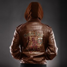Scottish Innes Modern Clan Crest Scottish Legend Lion Tartan Leather Jacket