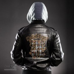 Scottish Stewart Dress Modern Clan Scottish Legend Lion Tartan Leather Jacket