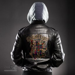 Scottish Tennant Clan Scottish Legend Lion Tartan Leather Jacket