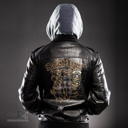 Scottish Moffat Modern Clan Crest Scottish Legend Lion Tartan Leather Jacket