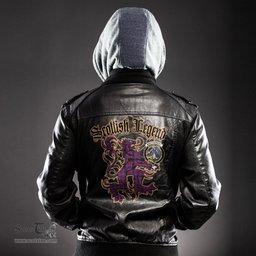 Scottish Montgomery Modern Clan Crest Scottish Legend Lion Tartan Leather Jacket