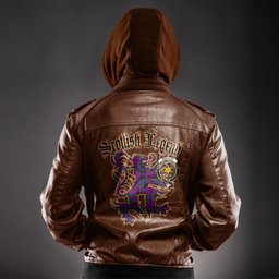 Scottish Wardlaw Modern Clan Crest Scottish Legend Lion Tartan Leather Jacket
