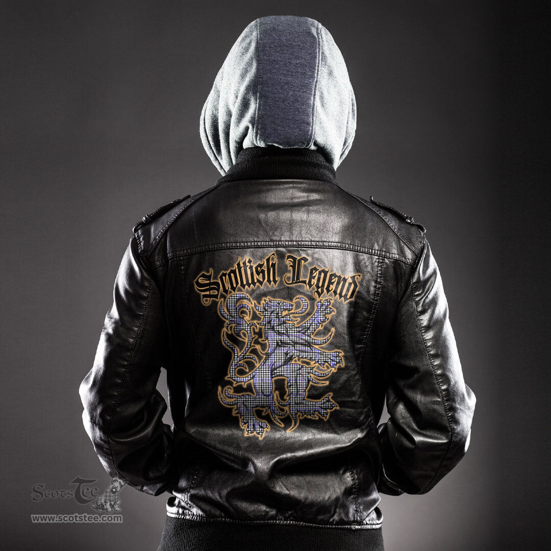 Scottish Sir Walter Scott Clan Scottish Legend Lion Tartan Leather Jacket