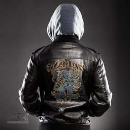 Scottish Stewart of Appin Hunting Ancient Clan Scottish Legend Lion Tartan Leather Jacket