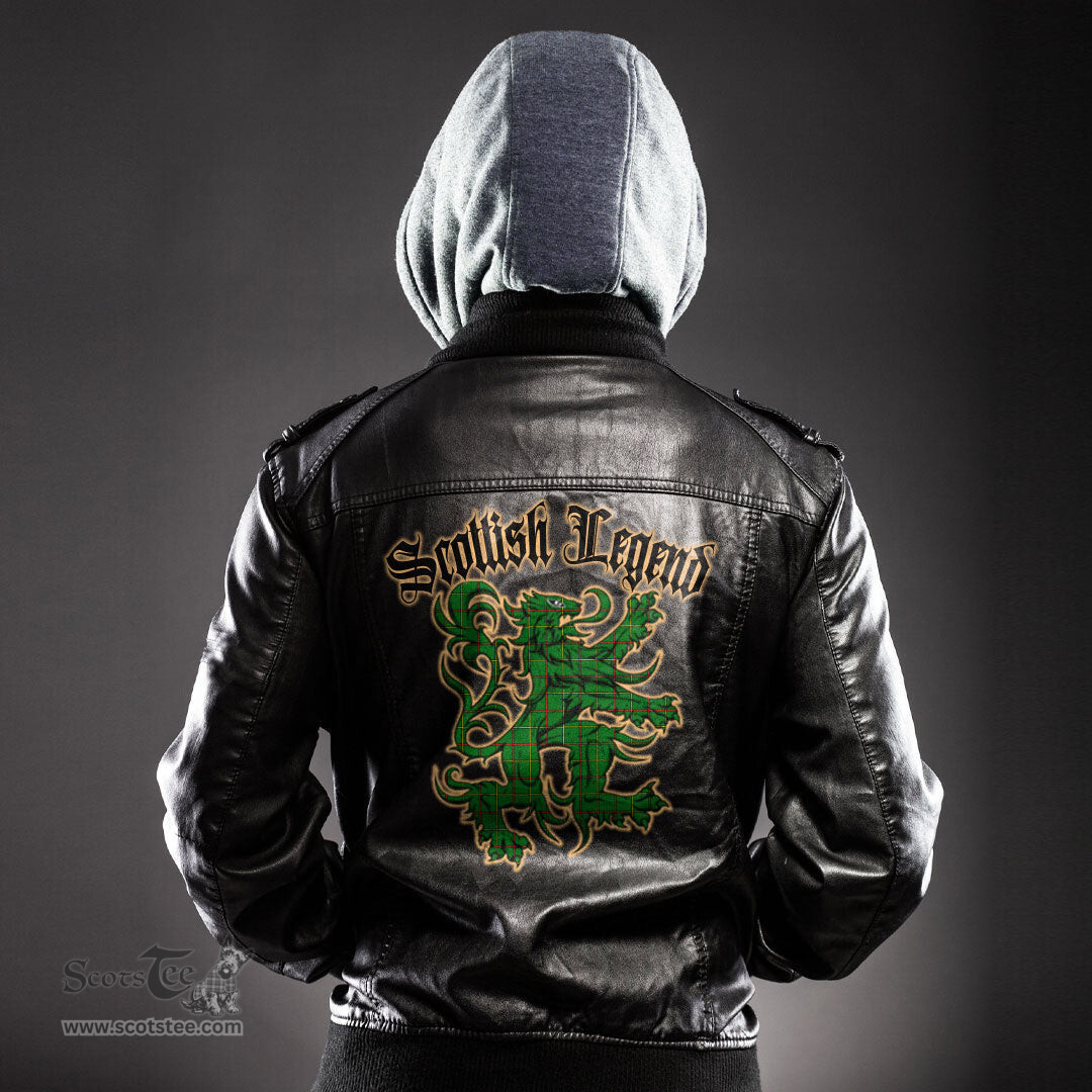 Scottish Tribe of Mar Clan Scottish Legend Lion Tartan Leather Jacket