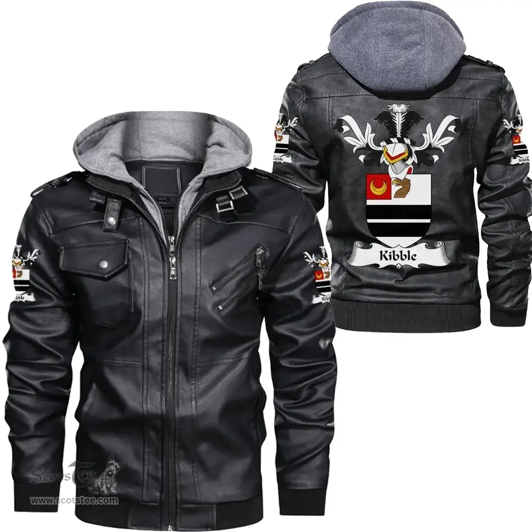 Scottish Kibble Clan Crest Scottish Leather Jacket
