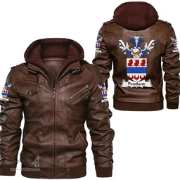 Scottish Pentland Clan Crest Scottish Leather Jacket