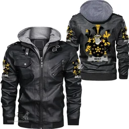 Irish Best Coat of Arms Family Crest Ireland Leather Jacket Irish Jackets