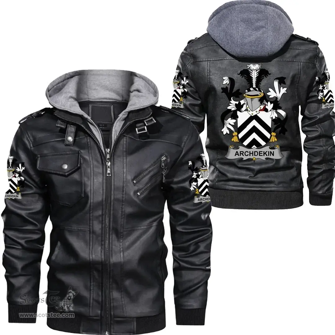 Irish Archdekin Coat of Arms Family Crest Ireland Leather Jacket Irish Jackets