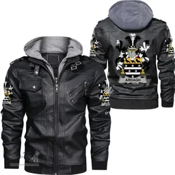 Irish Ardagh Coat of Arms Family Crest Ireland Leather Jacket Irish Jackets
