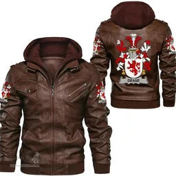 Irish Dease Coat of Arms Family Crest Ireland Leather Jacket Irish Jackets