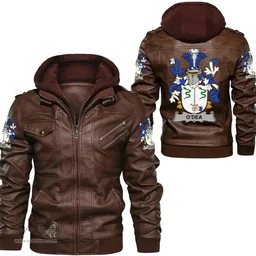 Irish Dea or O'Dea Coat of Arms Family Crest Ireland Leather Jacket Irish Jackets