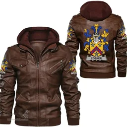 Irish Cosker or McCosker Coat of Arms Family Crest Ireland Leather Jacket Irish Jackets