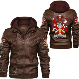 Irish Bodkin Coat of Arms Family Crest Ireland Leather Jacket Irish Jackets