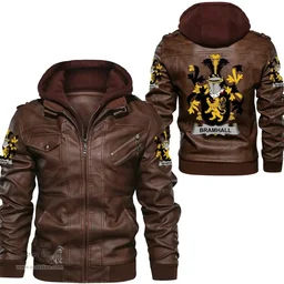 Irish Bramhall Coat of Arms Family Crest Ireland Leather Jacket Irish Jackets