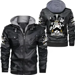 Irish Bray or McBray Coat of Arms Family Crest Ireland Leather Jacket Irish Jackets