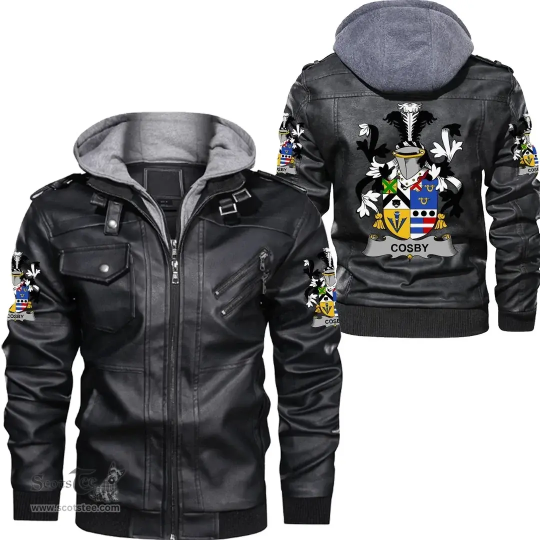 Irish Cosby (Lord Sydney) Coat of Arms Family Crest Ireland Leather Jacket Irish Jackets