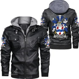 Irish Chaloner Coat of Arms Family Crest Ireland Leather Jacket Irish Jackets