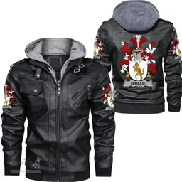 Irish Halie or O'Halie Coat of Arms Family Crest Ireland Leather Jacket Irish Jackets