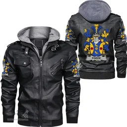 Irish Forde or Consnave Coat of Arms Family Crest Ireland Leather Jacket Irish Jackets