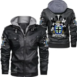 Irish Fullam Coat of Arms Family Crest Ireland Leather Jacket Irish Jackets