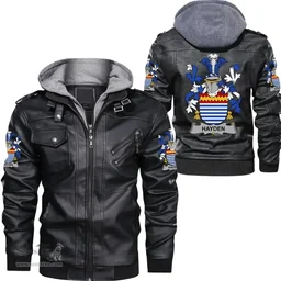Irish Hayden or O'Hayden Coat of Arms Family Crest Ireland Leather Jacket Irish Jackets