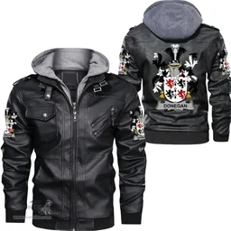 Irish Donegan or O'Donagan Coat of Arms Family Crest Ireland Leather Jacket Irish Jackets