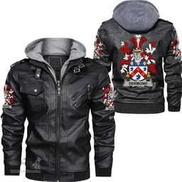 Irish Dermond or O'Dermond Coat of Arms Family Crest Ireland Leather Jacket Irish Jackets