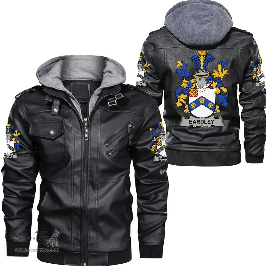 Irish Eardley Coat of Arms Family Crest Ireland Leather Jacket Irish Jackets