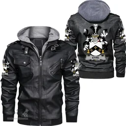 Irish Eyre Coat of Arms Family Crest Ireland Leather Jacket Irish Jackets