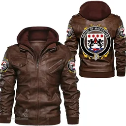Irish House of MACKEOWN Coat of Arms Family Crest Ireland Leather Jacket Irish Jackets