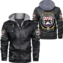 Irish House of MACKEOWN Coat of Arms Family Crest Ireland Leather Jacket Irish Jackets