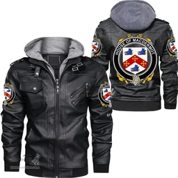 Irish House of MACDERMOT Coat of Arms Family Crest Ireland Leather Jacket Irish Jackets