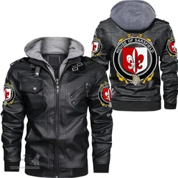 Irish House of SARSFIELD Coat of Arms Family Crest Ireland Leather Jacket Irish Jackets