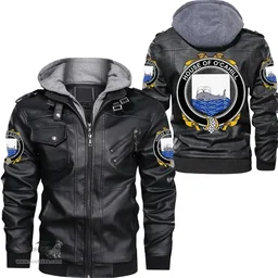 Irish House of O'CAHILL Coat of Arms Family Crest Ireland Leather Jacket Irish Jackets